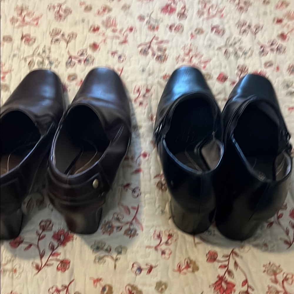 Women’s Black and Brown Leather Shoes
